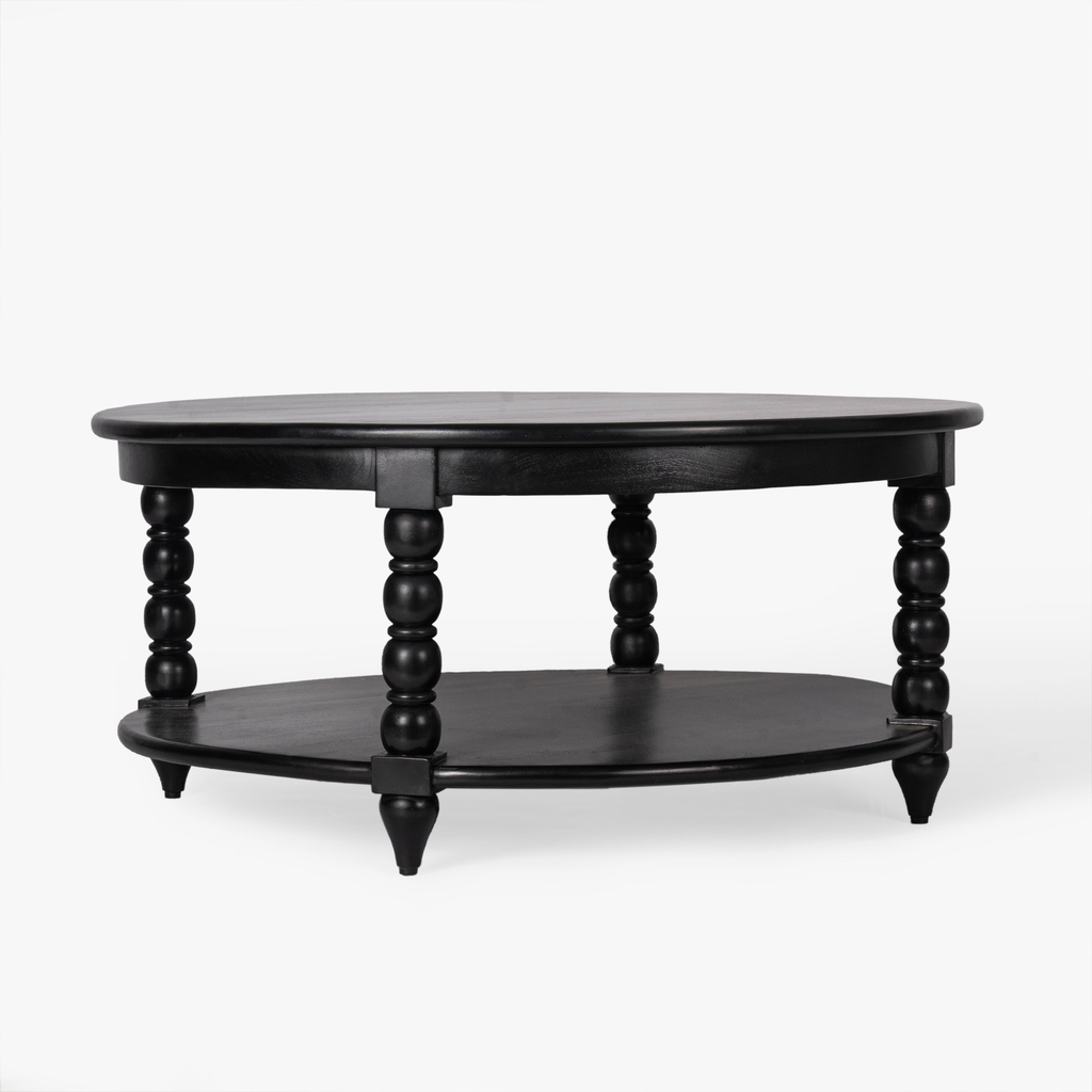 VINTAGE CHARM BLK CENTRE TABLE