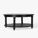 VINTAGE CHARM BLK CENTRE TABLE