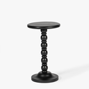 RETRO CARVED BLK SIDE TABLE